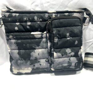 EUC Think Royln Black Camo Crossbody Bag